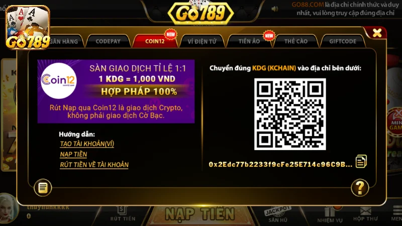 Một số lưu ý khi nạp tiền vào tài khoản chơi bài, cá cược online Go789